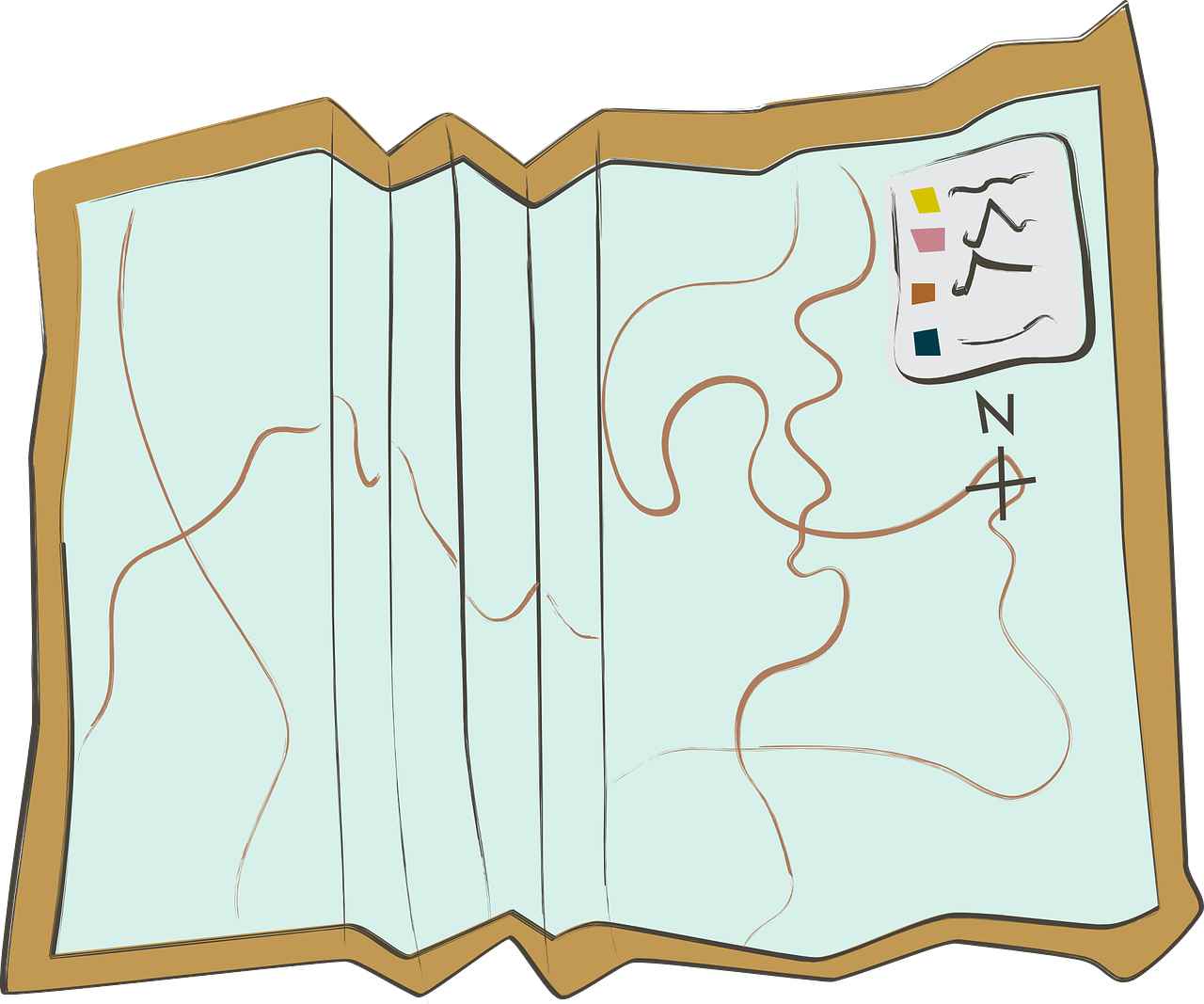 Feuille de route pour la création de métadonnées culturelles, représentée par une carte avec itinéraire.